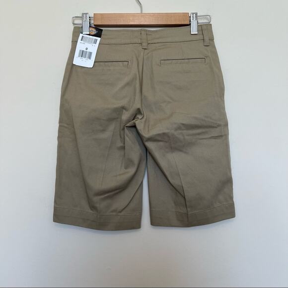 Dickies tan khaki shorts boy's uniform size 0 XS NEW - Picture 3 of 8